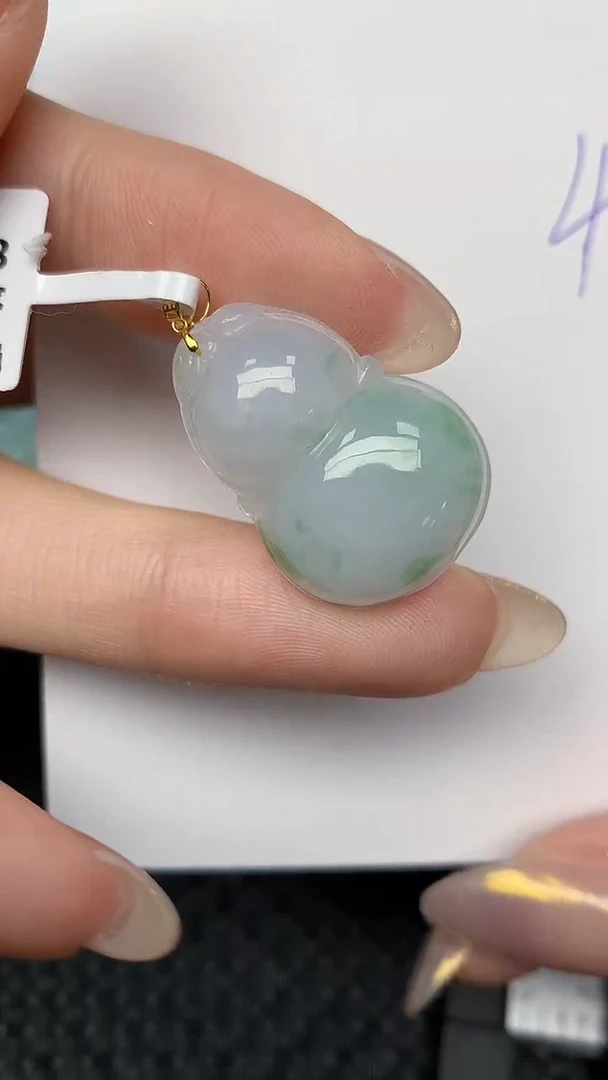 【闪购商品】翡翠颈饰18K金镶嵌 天然翡翠A货，