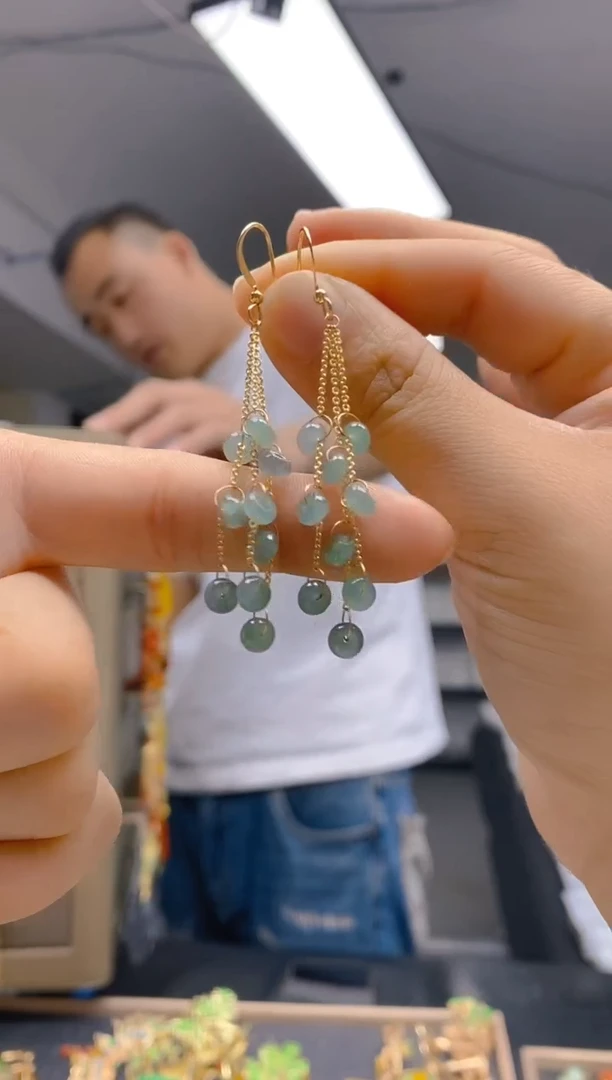 【闪购商品】翡翠耳饰合金088翡翠耳钩