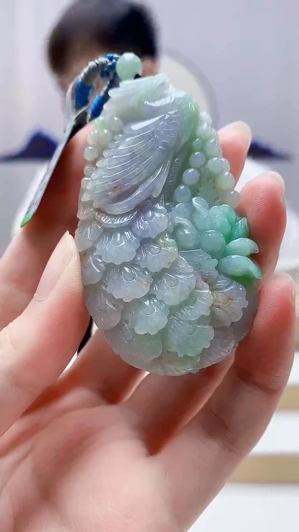 未镶嵌定制翡翠4868zm-毛货挂件46凤凰