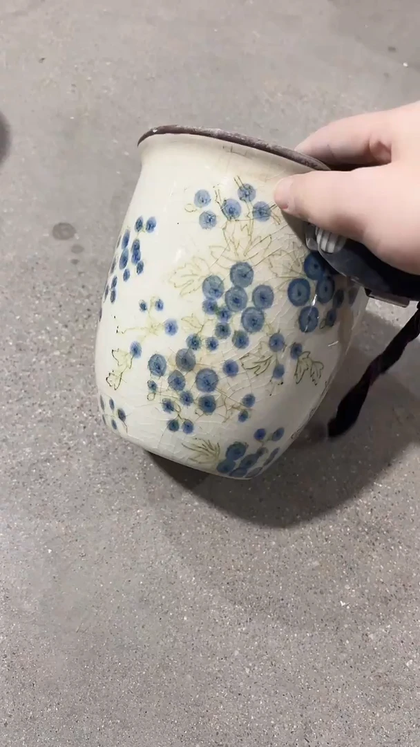 【闪购商品】陶瓷陶瓷花盆高16CM内口14CM