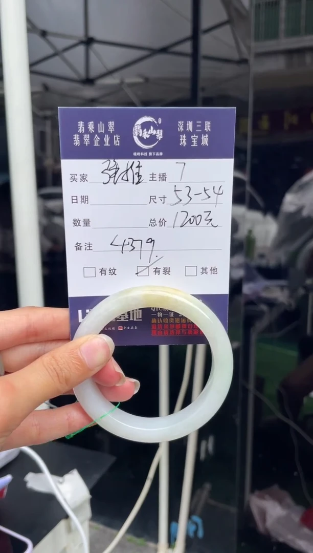 未镶嵌手镯翡翠Q 53-54正圈 4379