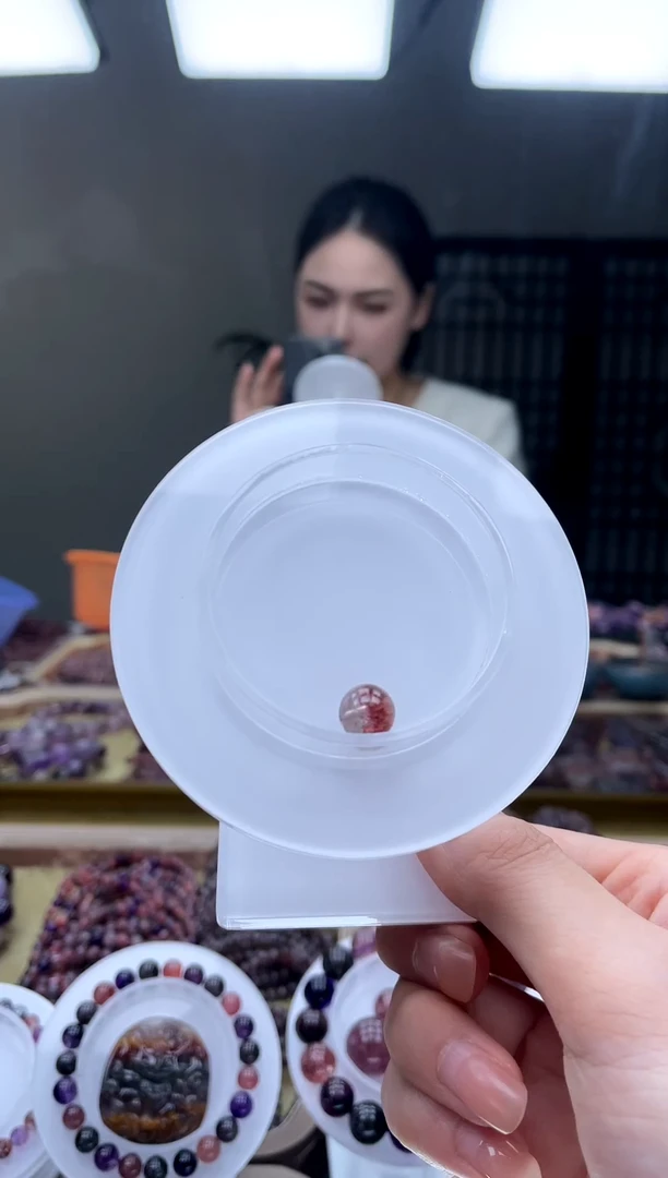未镶嵌珠宝半成品水晶超七金草莓单珠8mm多样性发一