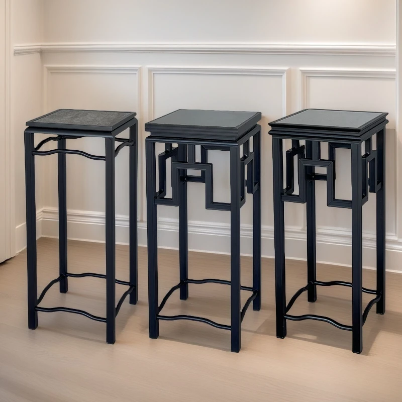 铝合金回纹花置物几中式室内户外阳台花园庭院花架落地式盆景支架