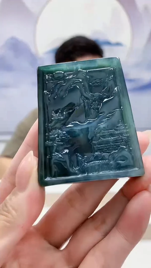 未镶嵌定制翡翠4917MM-毛货挂件22