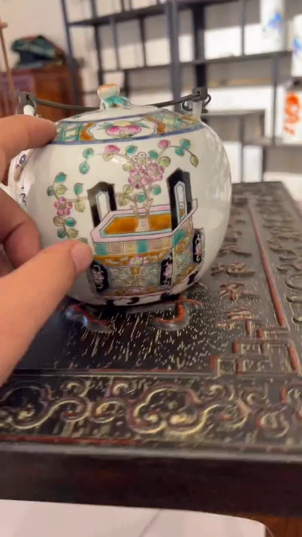 摆件瓷摆件瓷摆件钟鼎圆水壶支丁壶