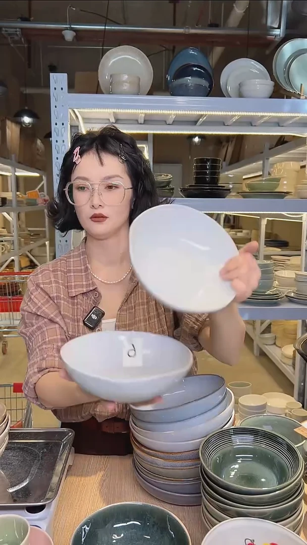 瓷91外贸尾货高温釉下彩陶瓷餐具默认微瑕
