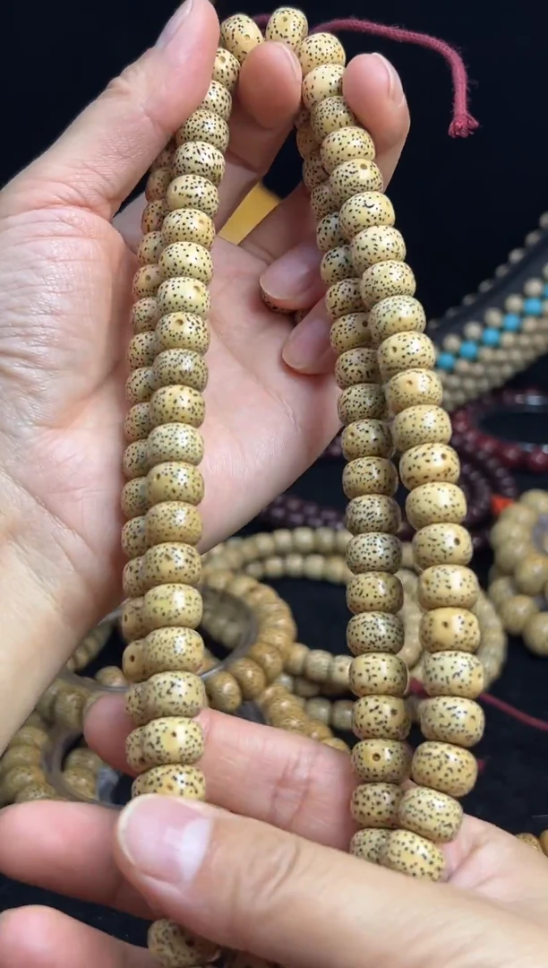 吊坠星月菩提善*陈籽星月菩提假一罚十8x11藏式桶珠