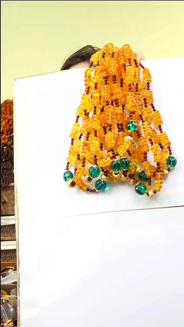 【闪购商品】琥珀颈饰未镶嵌多样性发一