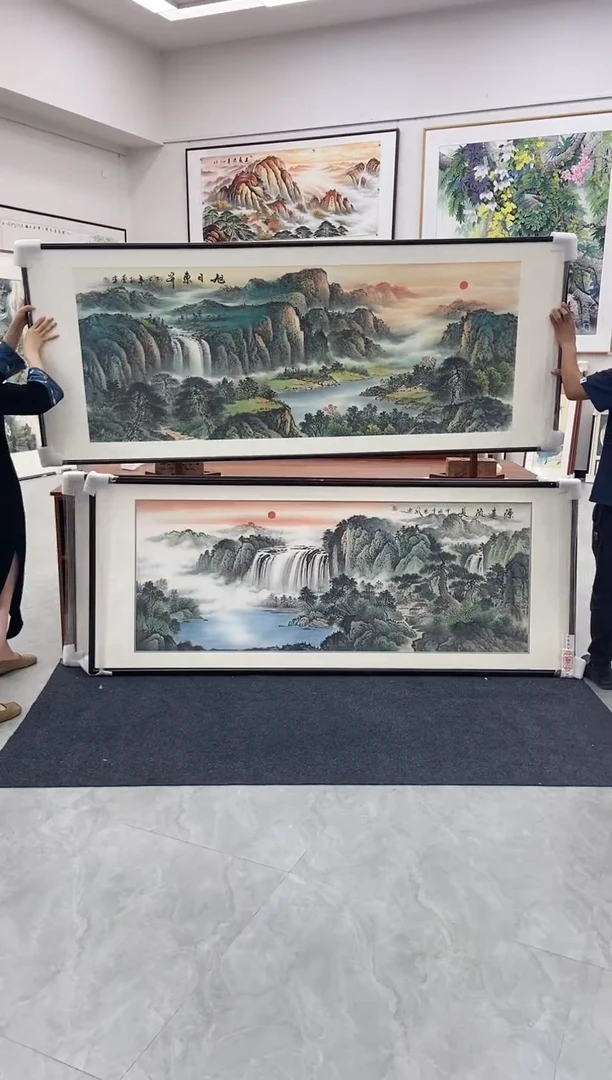 国画旭日东升219*88cm