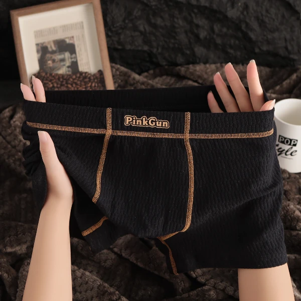 内裤男士棉质透气男生运动包裹四角裤舒适简约奢华平角裤中腰短裤