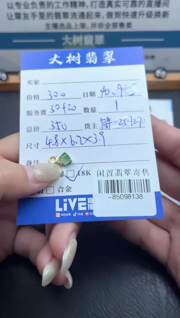 颈饰18K金镶嵌翡翠多人-85098138