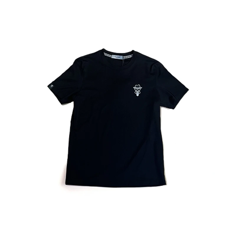 【名爵服饰】老佛爷家夏季潮流百搭时尚情侣款短袖烫钻刺绣休闲