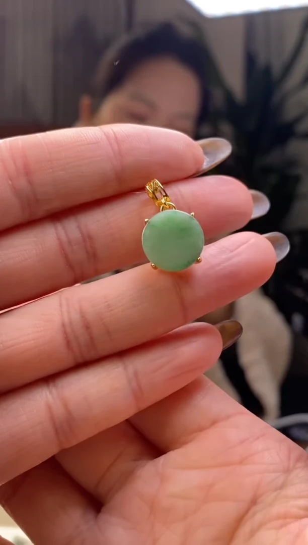 颈饰银S925镶嵌翡翠19279