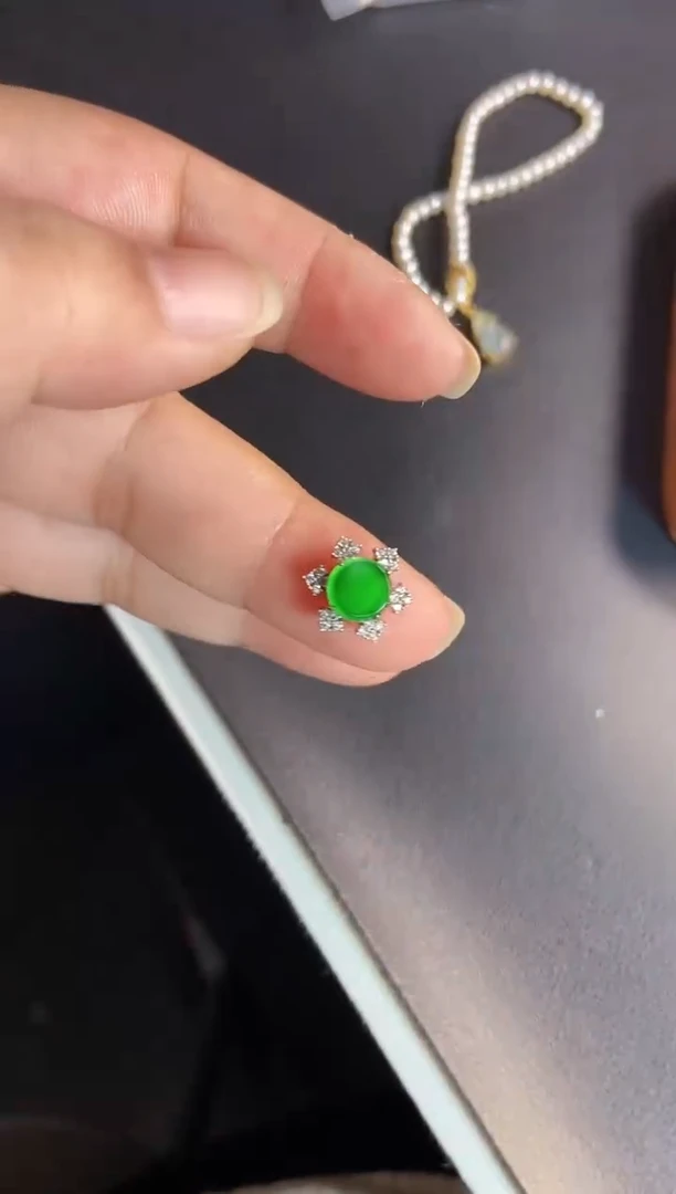 吊坠(不含链)银S925镶嵌翡翠1