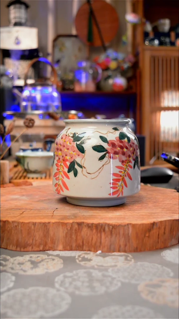 【闪购商品】杯子紫藤手工手绘手工手绘