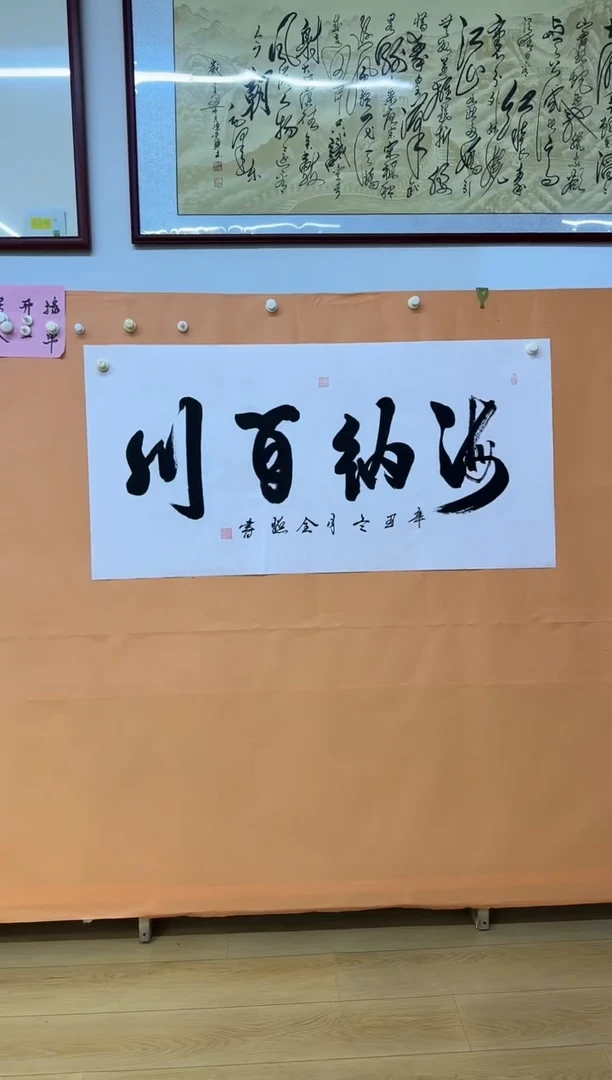 书法海纳百川作品