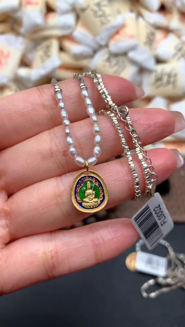 颈饰银S925镶嵌淡水珍珠1