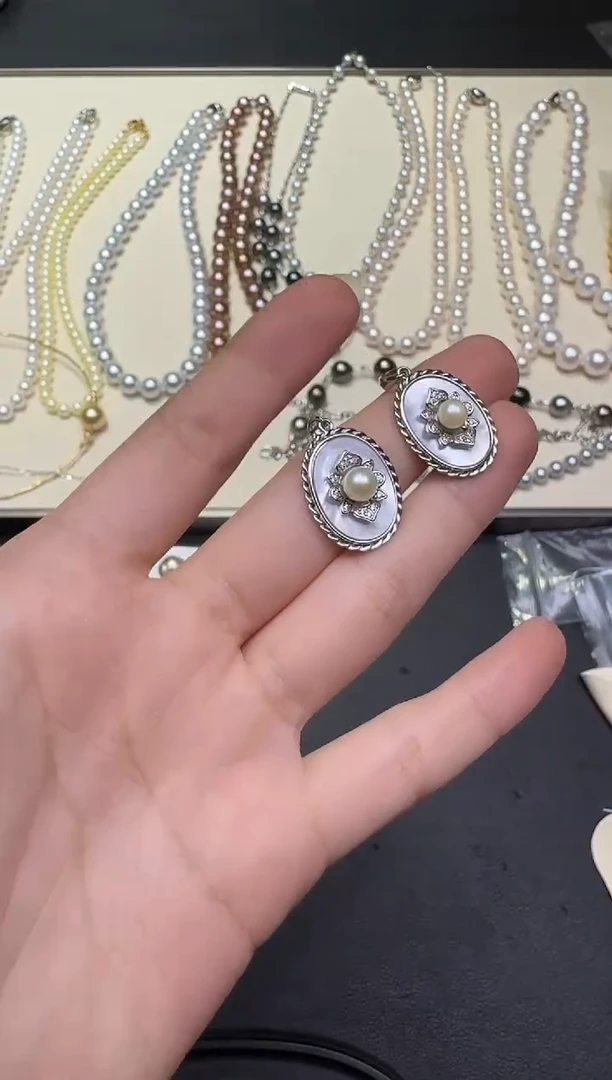 银S925镶嵌吊坠海水珍珠X1218-1227-262多样性一件