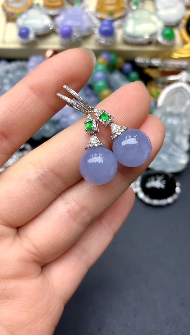 18K金镶嵌翡翠耳饰331 -中国好珍宝