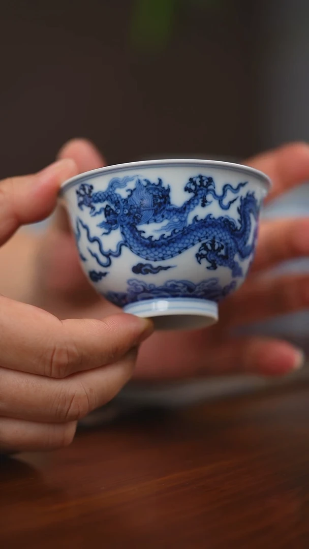 其他曦然堂仿明龙纹单杯