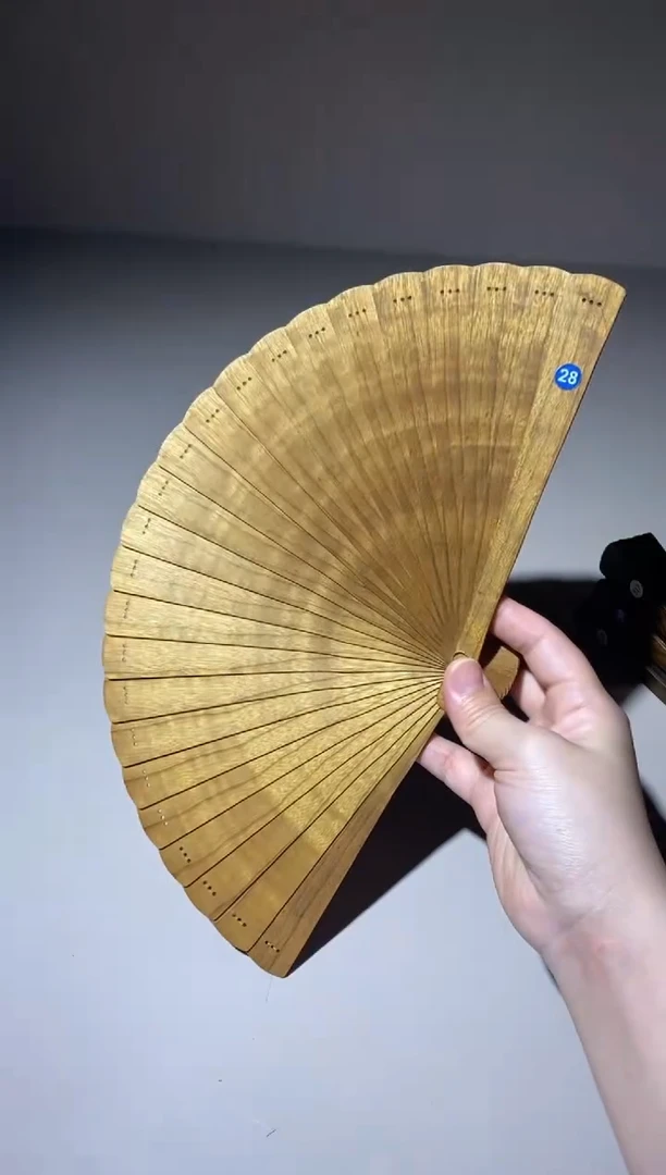 金丝楠18厘米金丝楠木小叶桢楠扇28