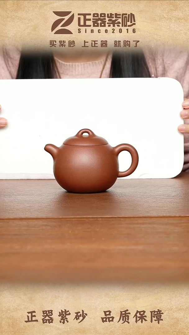 茶壶紫砂温可嘉 匏瓜 紫泥270cc内推