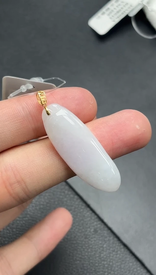 颈饰18K金镶嵌翡翠YM-133-2福瓜