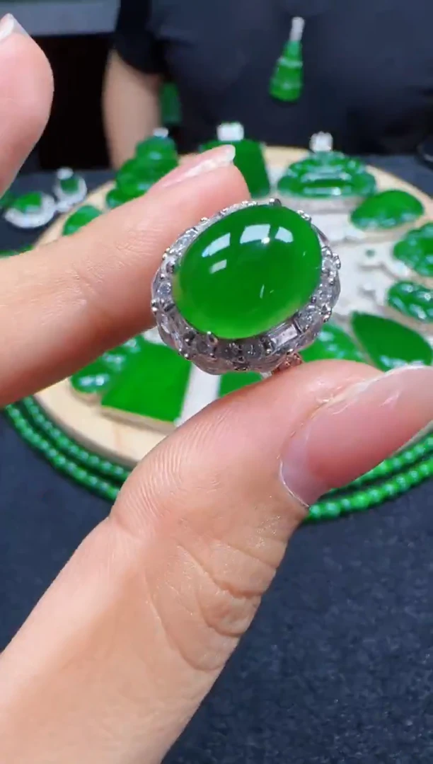 未镶嵌定制翡翠翡翠戒指60
