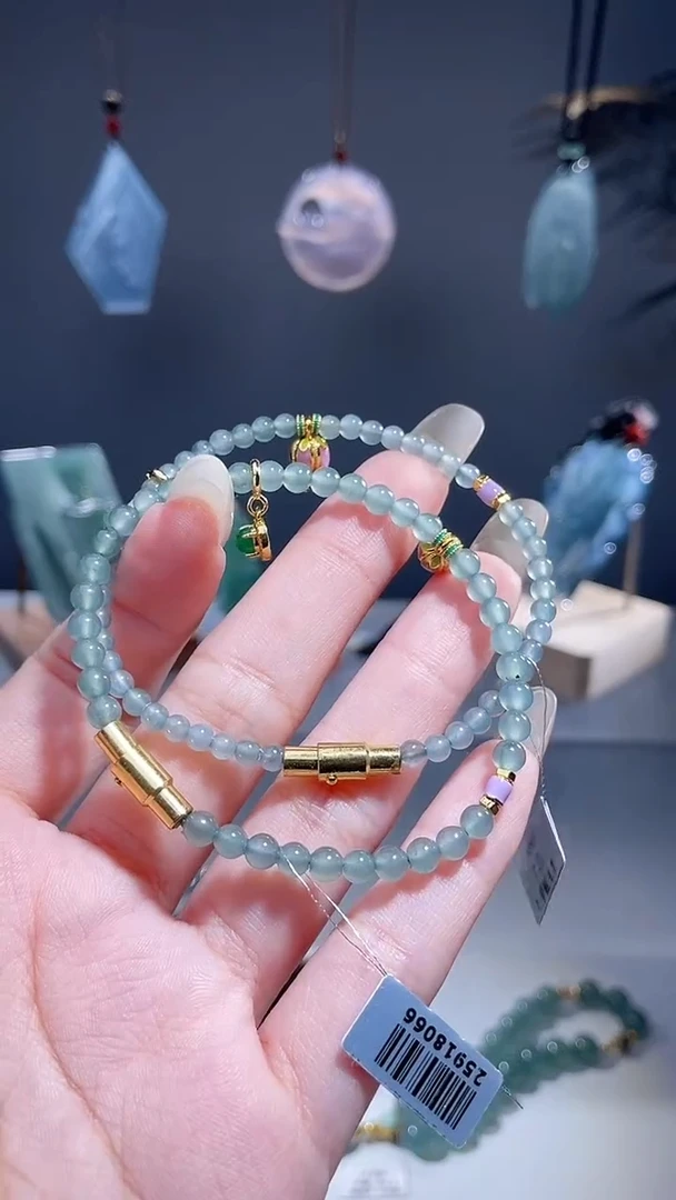 颈饰未镶嵌翡翠手串 多样性发1
