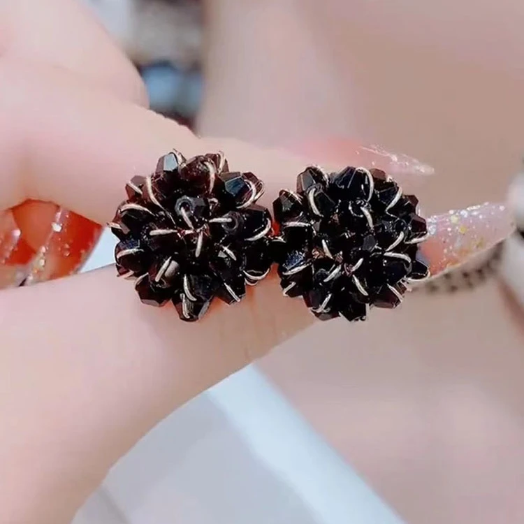 铜合金锆石耳饰 美不设限高级感锆石缠绕耳钉耳环耳饰女韩国气质