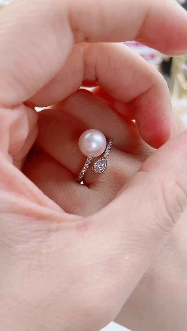 未镶嵌淡水珍珠戒指.