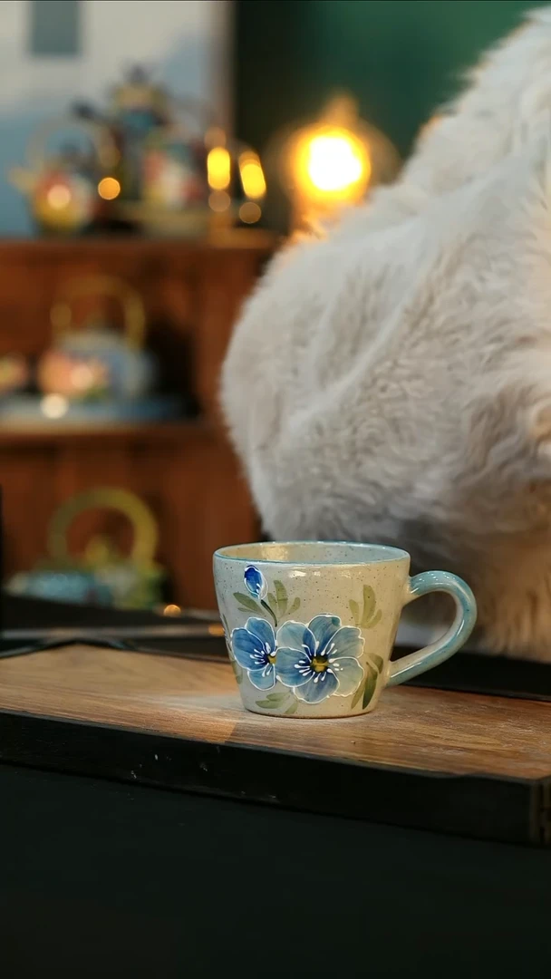 【闪购商品】杯手绘心瓷陶瓷浮力