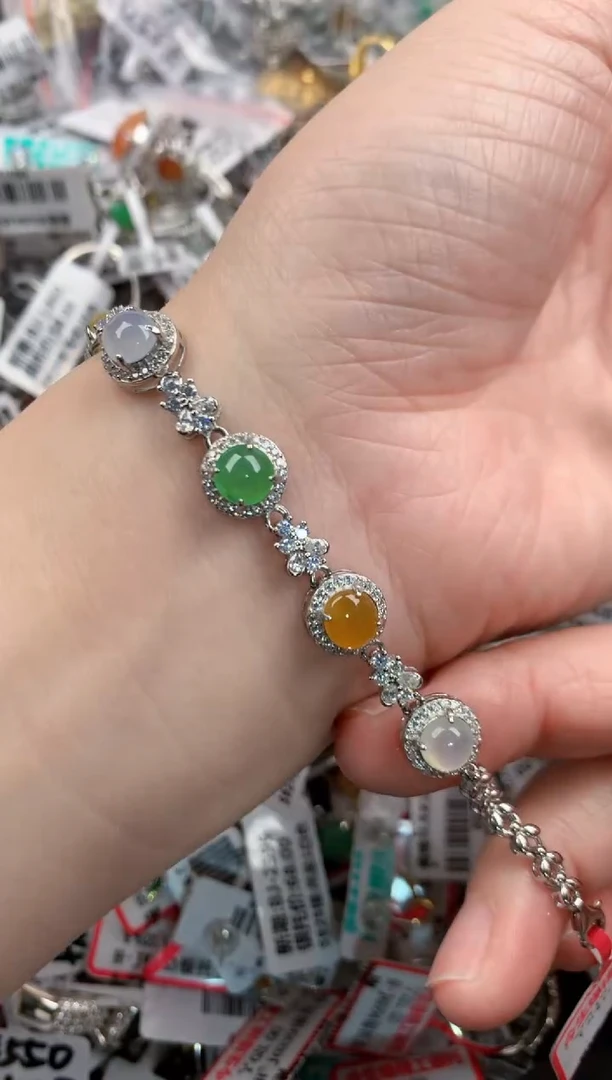 银S925镶嵌戒指翡翠1212---8