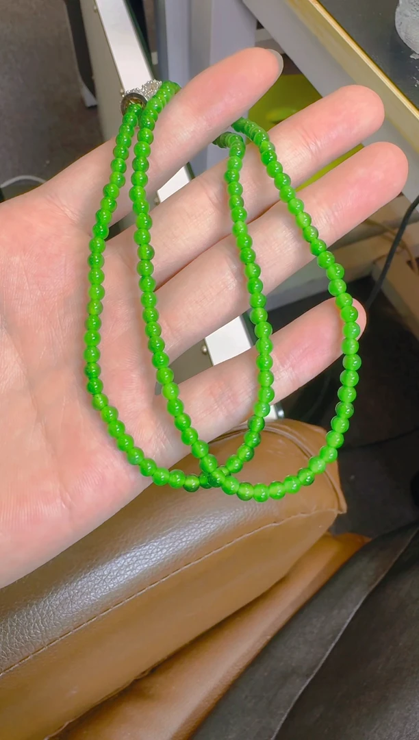 翡翠银S925镶嵌颈饰天然A货翡翠