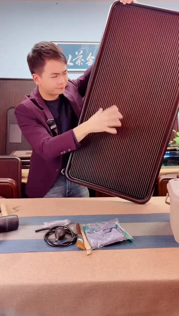 阿*100*50*5千川大板黑胡桃色款式茶盘