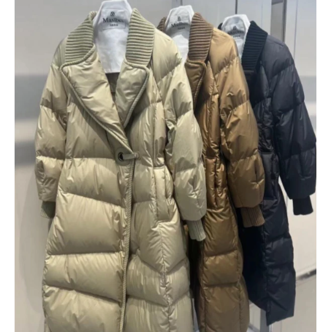 【钱老板专属】女款鹅绒服时尚休闲女士收腰中长款258227