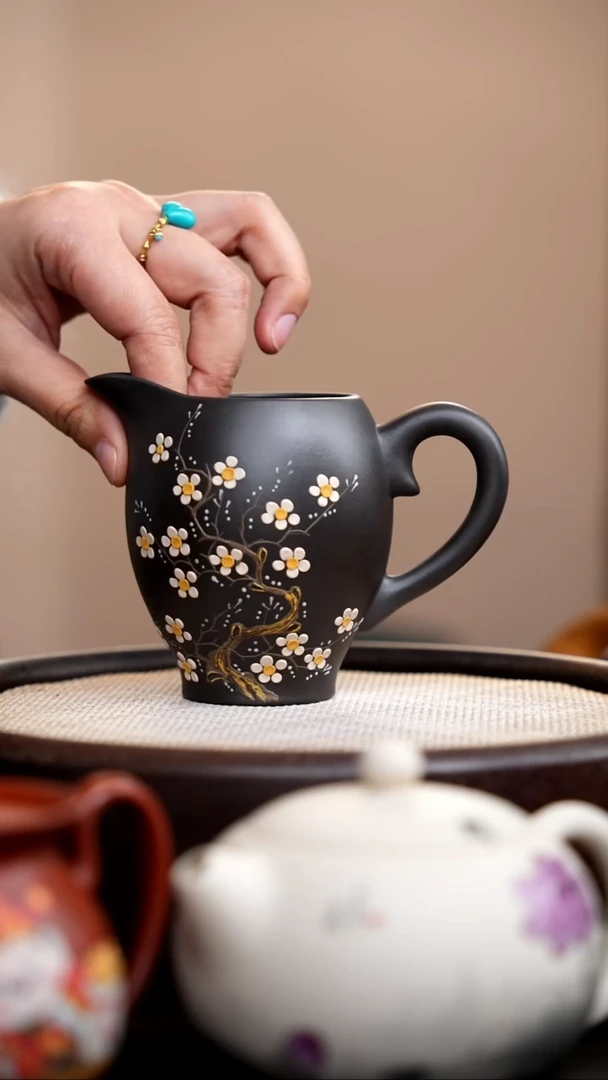 茶壶紫砂石黄白梅鸭嘴公道杯