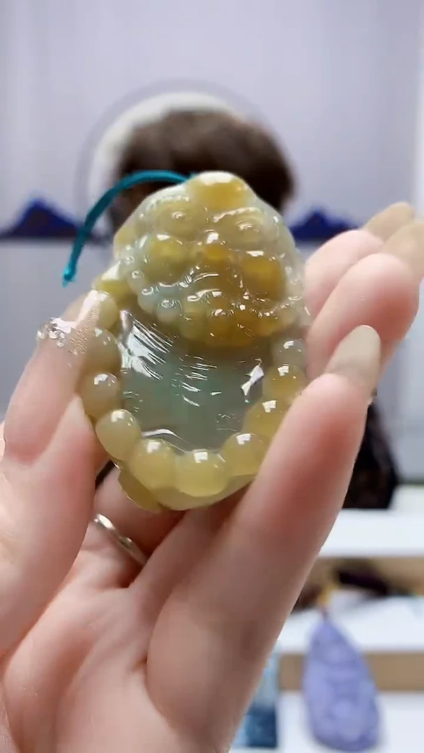 未镶嵌定制翡翠5159DD-毛货挂件87