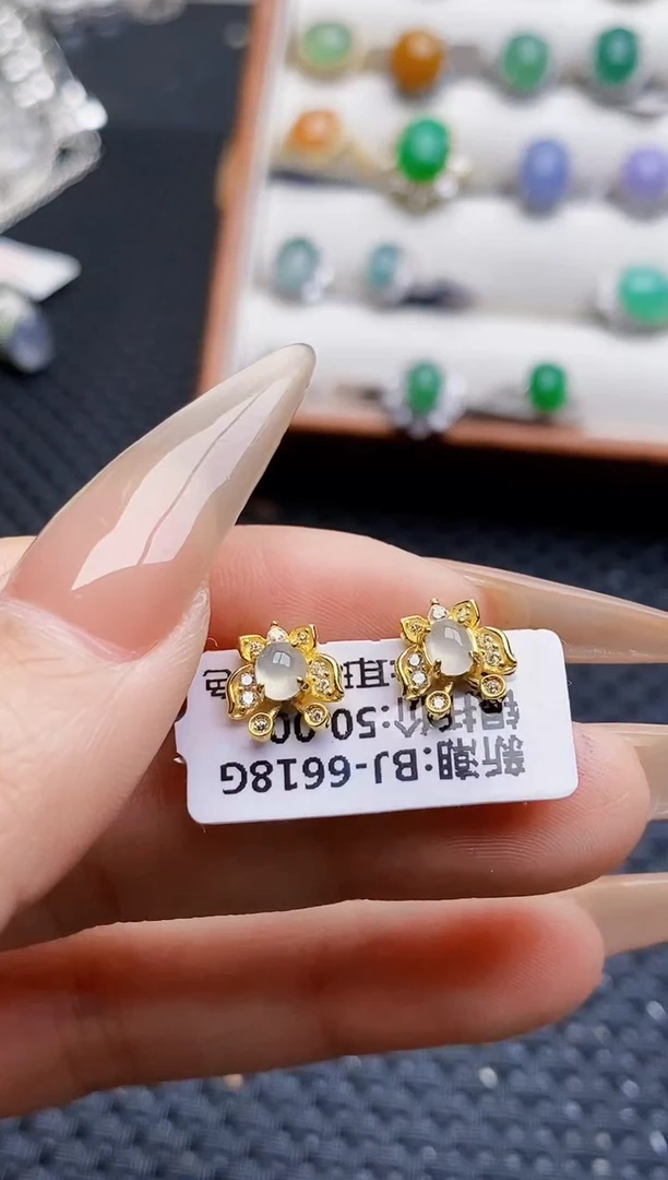 银S925镶嵌戒指翡翠1801