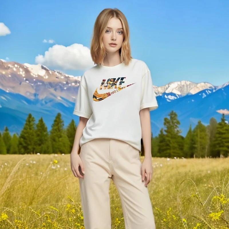 短袖春夏印花时尚常规圆领潮流经典夏季情侣T恤002