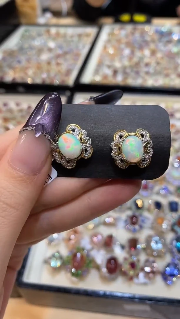 银S925镶嵌定制欧泊楚楚珠宝中古甄选不退换