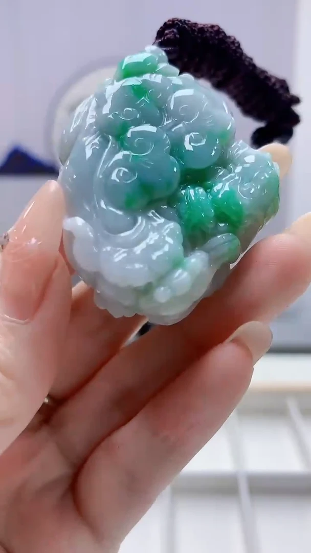 未镶嵌定制翡翠5028DD-毛货挂件115