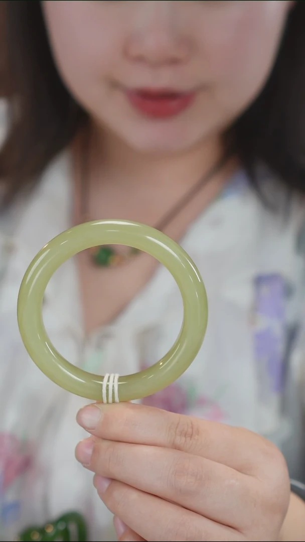 和田玉手镯未镶嵌55【柚子来啦】和田玉拍一发一56