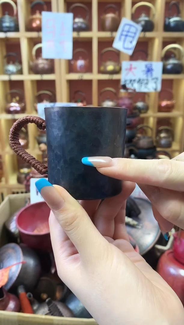 紫铜150ml大号耳把主人杯