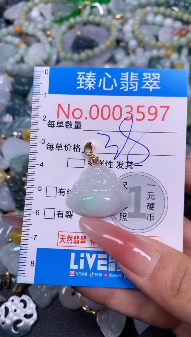 【闪购商品】翡翠颈饰未镶嵌含绳0003597