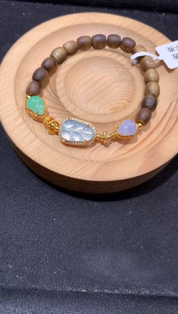 银S925镶嵌手串翡翠手串