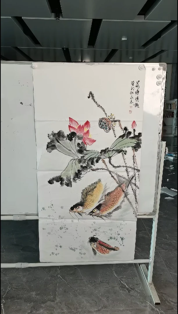 书法马永志四尺竖幅荷塘清趣