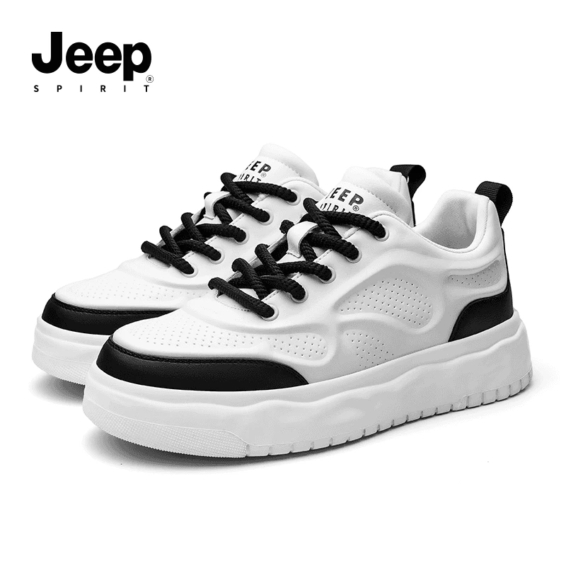Jeepspirit吉普男鞋夏季时尚小白鞋轻便板鞋男士百搭轻便休闲鞋子