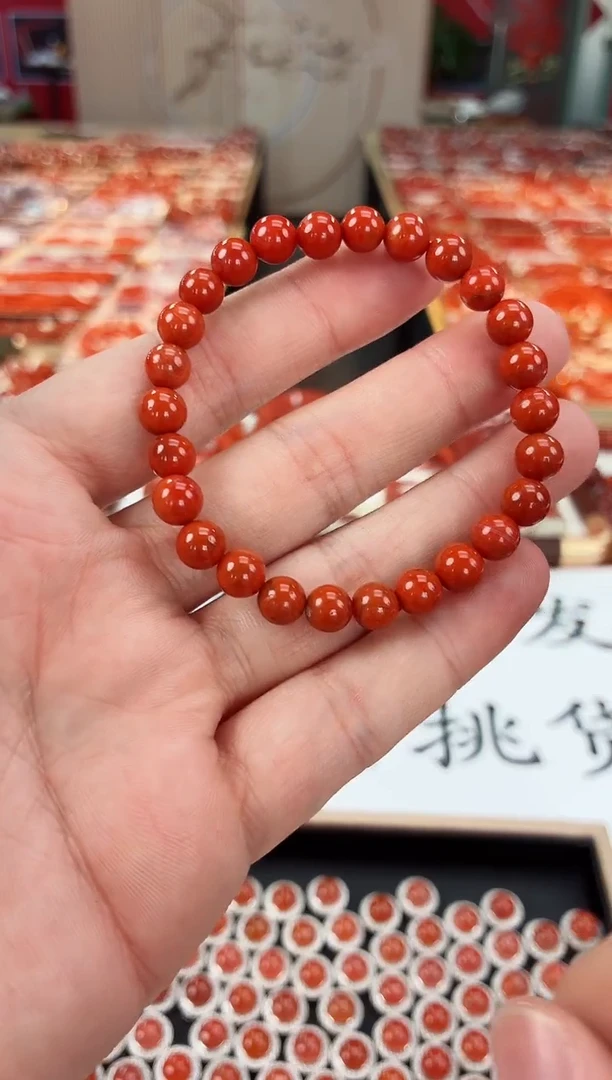 【闪购商品】南红玛瑙未镶嵌瓦西手串7+一个/条