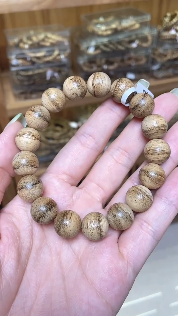 手串沉香达拉干圆珠单圈1.3虎皮多样性发其一